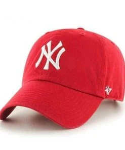 ’47 New York Yankees NY '47 Brand MLB Clean Up Adjustable Strapback Hat Dad Cap Red