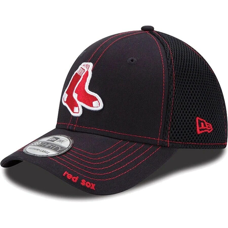 2022 Boston Red Sox New Era MLB Neo 39THIRTY Stretch Flex Mesh Back Cap Hat Stocking 1 2022 Boston Red Sox New Era MLB Neo 39THIRTY Stretch Flex Mesh Back Cap Hat Stocking