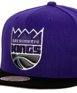 2022 Sacramento Kings Mitchell & Ness NBA Snapback Hat Flat Brim Adjustable Cap
