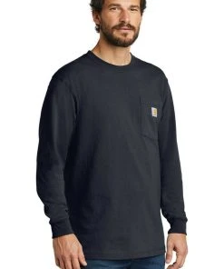Carhartt Workwear Pocket Long Sleeve T-Shirt K126 Heavyweight Jersey Knit Tee
