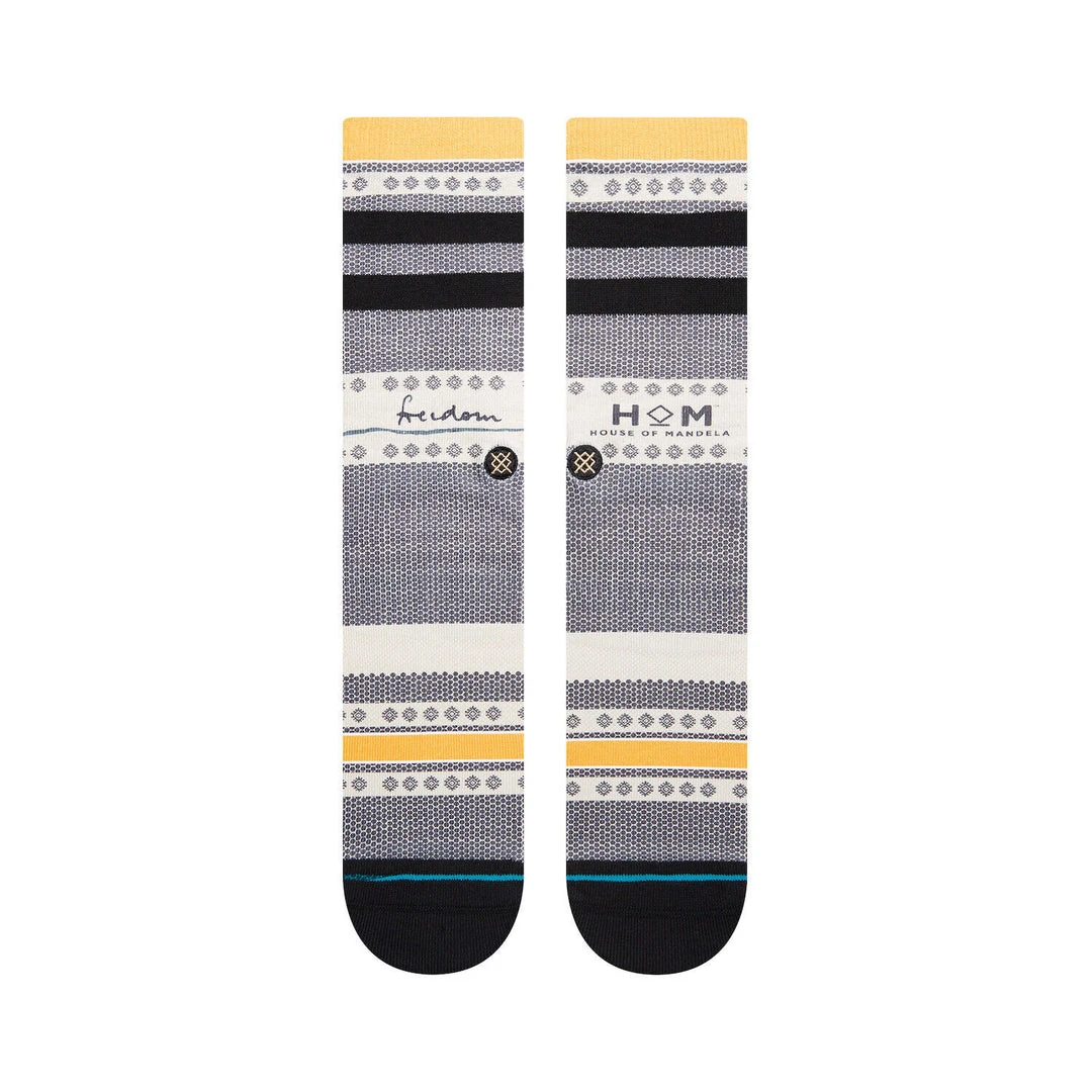 Stance X Nelson Mandela House Of Mandela Freedom Crew Socks Large Men's 9-13 2 Stance X Nelson Mandela House Of Mandela Freedom Crew Socks Large Men's 9-13