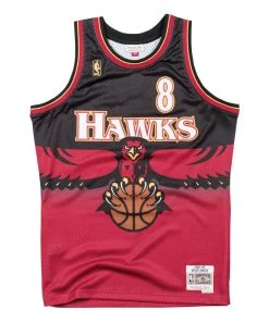 Steve Smith Atlanta Hawks #8 Mitchell & Ness NBA 1996-1997 Authentic Jersey HWC