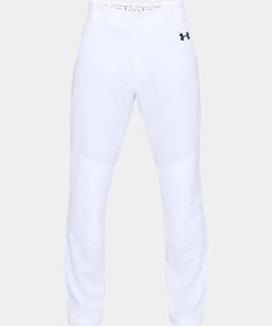 Under Armour Men's White UA Utility Relaxed Fit Open Bottom Baseball Pants