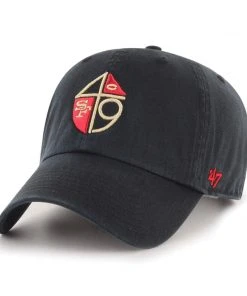 ’47 San Francisco 49ers 47 Brand NFL Clean Up Adjustable Strapback Hat Dad Cap Retro