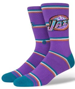 Utah Jazz Stance NBA HWC Hardwood Classics Crew Socks Large Men's 9-13 Retro