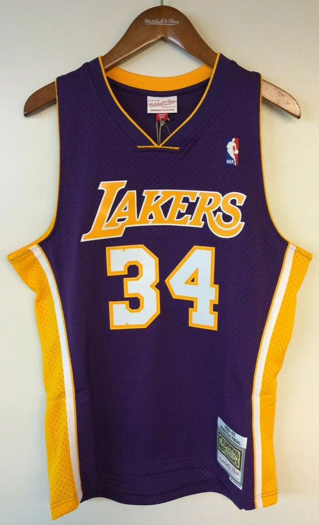 Shaquille O'Neal Los Angeles Lakers LA Mitchell & Ness NBA Authentic Jersey Shaq 3 Shaquille O'Neal Los Angeles Lakers LA Mitchell & Ness NBA Authentic Jersey Shaq