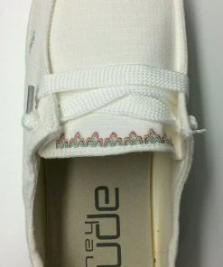 Hey Dude Wendy Flora Lily White Lightweight Casual Comfort Slip On Women's Shoes Hey Dude Shoes