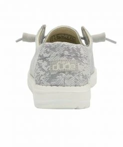 Hey Dude Shoes Hey Dude Wendy Stretch Fleece Glacier Grey Lightweight Casual Women's Shoes