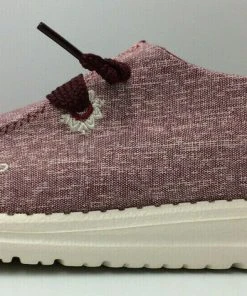 Hey Dude Wendy Flora Peony Red Lightweight Casual Comfort Slip On Women's Shoes