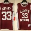 Headgear Classics NBA Kobe Bryant Lower Merion High School #33 Authentic Embroidered Basketball Jersey