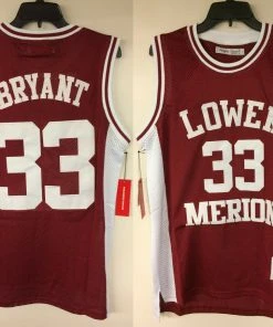 Headgear Classics NBA Kobe Bryant Lower Merion High School #33 Authentic Embroidered Basketball Jersey
