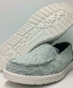 Hey Dude Wendy Lena Lace Azur Women's Lightweight SlipOn Casual Shoe Comfortable Hey Dude Shoes