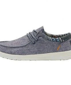 Hey Dude Paul Chambray Navy Men's Shoes Comfortable Lightweight Slip On Casual 8 Hey Dude Paul Chambray Navy Men's Shoes Comfortable Lightweight Slip On Casual