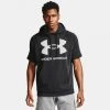 Under Armour Men's UA Rival Fleece Big Logo Short Sleeve Hoodie Sweatshirt Hood