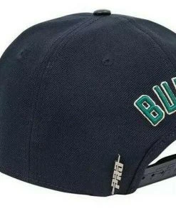 Mitchell & Ness Milwaukee Bucks Pro Standard NBA Snapback Hat Flat Brim Adjustable Cap
