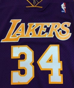 Shaquille O'Neal Los Angeles Lakers LA Mitchell & Ness NBA Authentic Jersey Shaq 17 Shaquille O'Neal Los Angeles Lakers LA Mitchell & Ness NBA Authentic Jersey Shaq