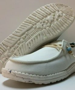 Hey Dude Wendy Natural Salt Women's Lightweight Casual Comfortable Shoes Slip On