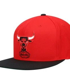 Chicago Bulls Mitchell & Ness NBA Snapback Hat 2Tone Hardwood Cap Windy City