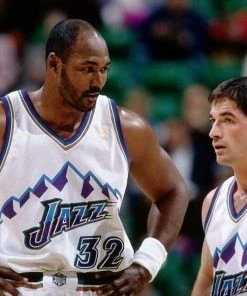 Karl Malone Utah Jazz Mitchell & Ness 1996-1997 Mountains Authentic Jersey