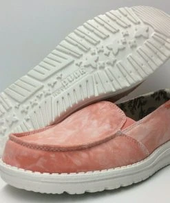 Hey Dude Wendy Lena Tie Dye Peach Women's Lightweight SlipOn Casual Shoe Comfort