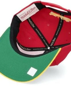 Atlanta Hawks Mitchell & Ness NBA Snapback Hat 2Tone Hardwood Classics Cap Retro