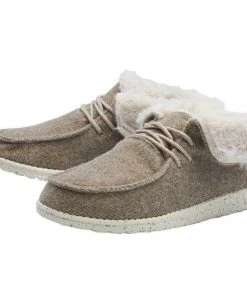 Hey Dude Wendy Britt Nut Women's Lightweight Casual Slip On Comfortable Shoes Hey Dude Shoes