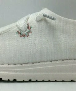 Hey Dude Wendy Flora Lily White Lightweight Casual Comfort Slip On Women's Shoes