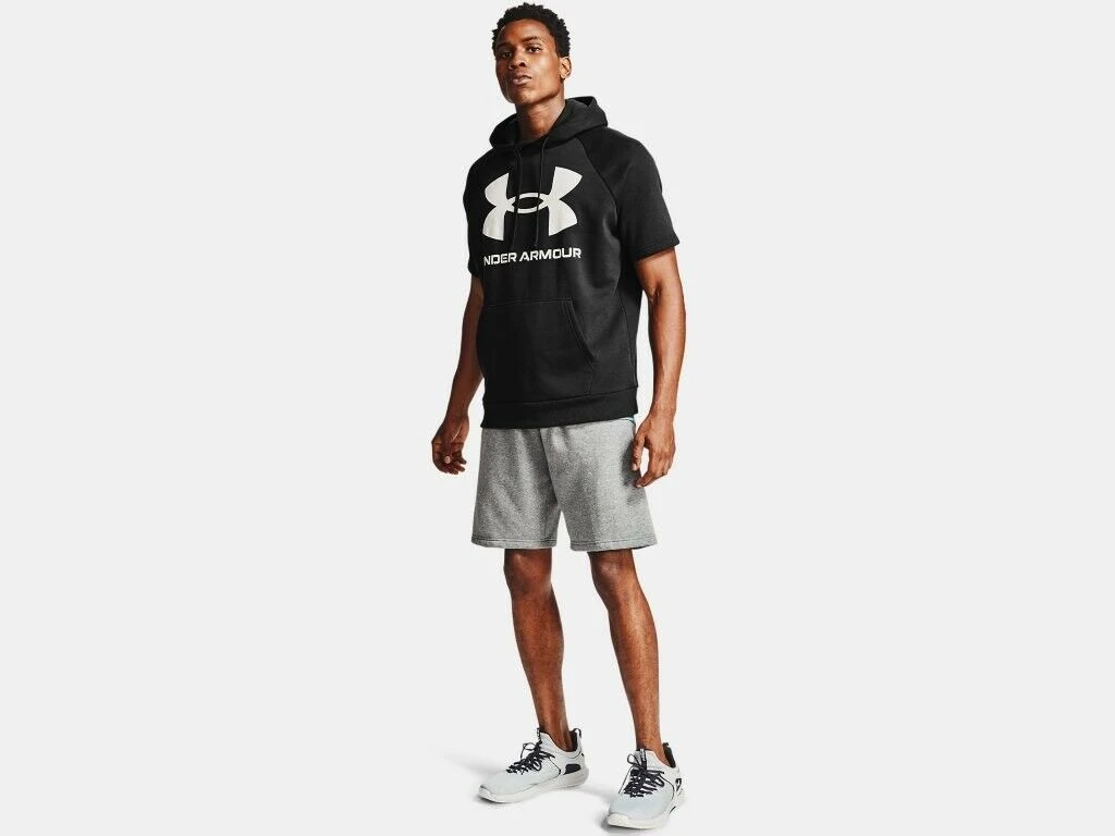 Under Armour Men's UA Rival Fleece Big Logo Short Sleeve Hoodie Sweatshirt Hood 3 Under Armour Men's UA Rival Fleece Big Logo Short Sleeve Hoodie Sweatshirt Hood