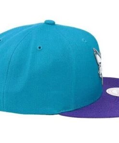 2022 Charlotte Hornets Mitchell & Ness NBA Snapback Hat Cap 2Tone Flat Brim