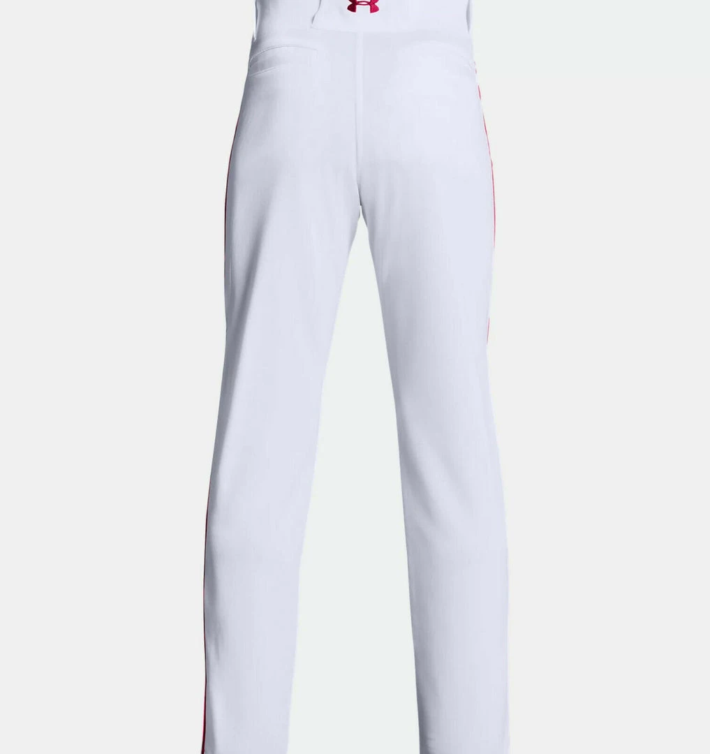 Under Armour Boys White W/ Red Piped UA Utility Relaxed Fit Baseball Youth Pants 2 Under Armour Boys White W/ Red Piped UA Utility Relaxed Fit Baseball Youth Pants