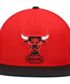 Chicago Bulls Mitchell & Ness NBA Snapback Hat 2Tone Hardwood Cap Windy City