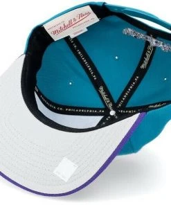 2022 Charlotte Hornets Mitchell & Ness NBA Snapback Hat Cap 2Tone Flat Brim