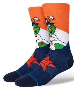 MLB Heaven Shop 11 2022 Houston Astros Stance MLB Orbit Mascot Socks Large Men's 9-13