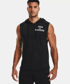 Under Armour Mens UA Project Rock Terry Sleeveless Hoodie Iron Paradise Rock 21 Under Armour Mens UA Project Rock Terry Sleeveless Hoodie Iron Paradise Rock