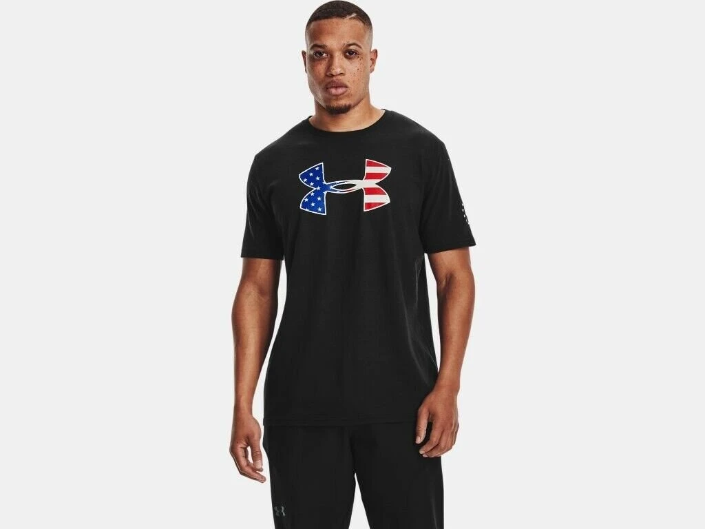 Under Armour Mens UA Freedom Big Flag Logo Short Sleeve Graphic T-Shirt SS Tee 2 Under Armour Mens UA Freedom Big Flag Logo Short Sleeve Graphic T-Shirt SS Tee