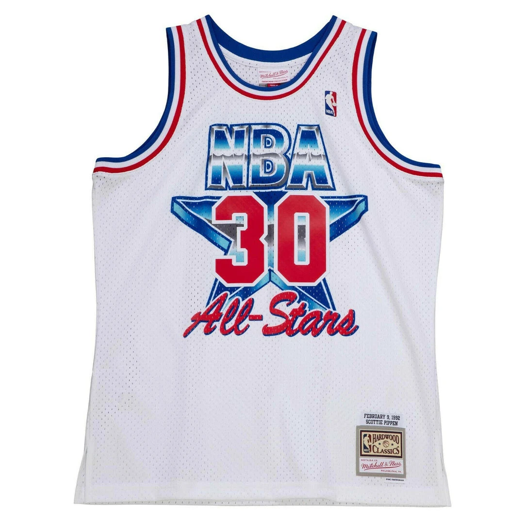 1992 NBA All-Star Game Scottie Pippen #30 Mitchell & Ness White Authentic Jersey 3 1992 NBA All-Star Game Scottie Pippen #30 Mitchell & Ness White Authentic Jersey