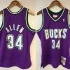 Ray Allen Milwaukee Bucks Mitchell & Ness NBA Authentic Jersey 2000-2001 Purple