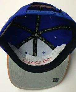 New York Knicks Mitchell & Ness NBA Snapback Hat 2Tone Flat Brim Adjustable Cap