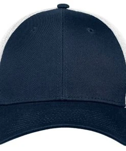 New Era 39THIRTY Mesh Back Flex Stretch Hat Blank Cap - Black, White, Navy, Red