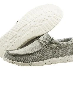 Hey Dude Wally Sox Ash Men's Shoes Comfortable Lightweight Slip On Casual Shoes Hey Dude Shoes