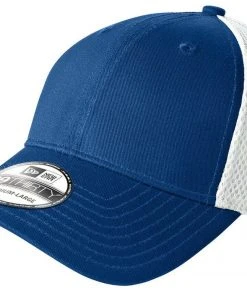 New Era 39THIRTY Mesh Back Flex Stretch Hat Blank Cap - Black, White, Navy, Red