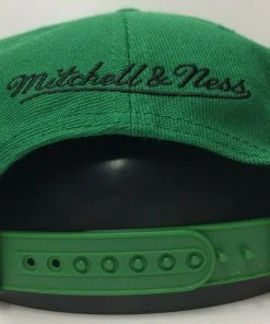 Boston Celtics Mitchell & Ness NBA Adjustable Snapback Hat 2Tone Flat Brim Cap