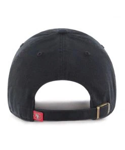 ’47 San Francisco 49ers 47 Brand NFL Clean Up Adjustable Strapback Hat Dad Cap Black