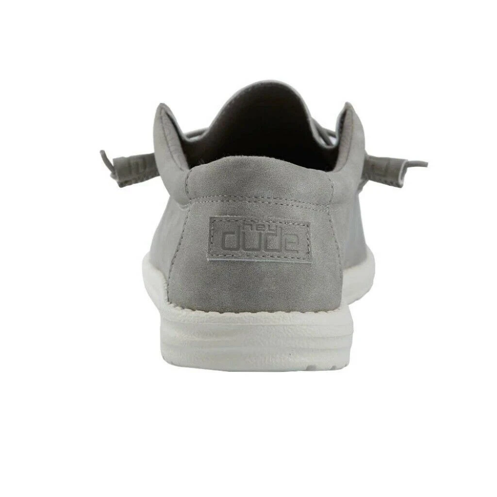 Hey Dude Wally Recycled Leather Grey Men's Shoes Comfortable Lightweight Casual Hey Dude Shoes 5 Hey Dude Wally Recycled Leather Grey Men's Shoes Comfortable Lightweight Casual Hey Dude Shoes