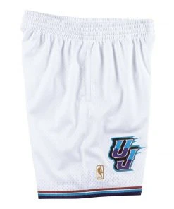 1996 Utah Jazz Mitchell & Ness NBA Authentic Swingman Men's Mesh Shorts White