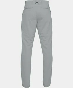 Under Armour Men's Grey W/ Black Piped UA Utility Relaxed Fit Baseball Pants 8 Under Armour Men's Grey W/ Black Piped UA Utility Relaxed Fit Baseball Pants