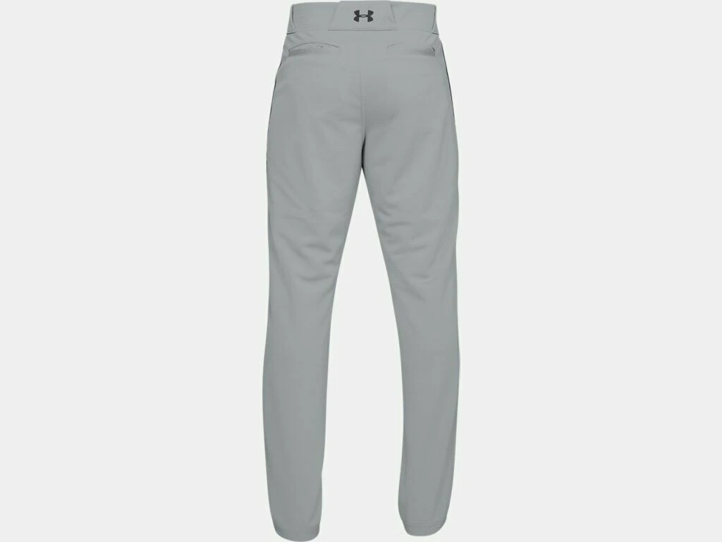 Under Armour Men's Grey W/ Black Piped UA Utility Relaxed Fit Baseball Pants 4 Under Armour Men's Grey W/ Black Piped UA Utility Relaxed Fit Baseball Pants