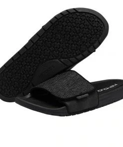 Hey Dude Shoes Hey Dude Phoenix Sox Jet Black Men's Sandals Comfortable Lightweight Slip On