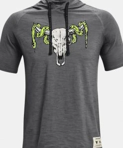 Under Armour Mens UA Project Rock Terry Snake Short Sleeve Hoodie Dwayne Johnson