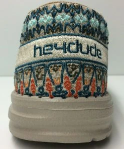 Hey Dude Shoes Hey Dude Wendy Flora Sunflower Beige Lightweight Casual Slip On Women's Shoes